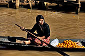 Inle Lake Myanmar. All the buildings are constructed on piles. Residents travel around by canoe, but there are also bamboo walkways and bridges over the canals, monasteries and stupas. 